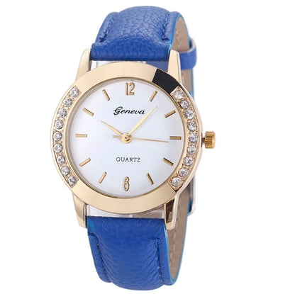 Geneva Leather Strap Watch for Women